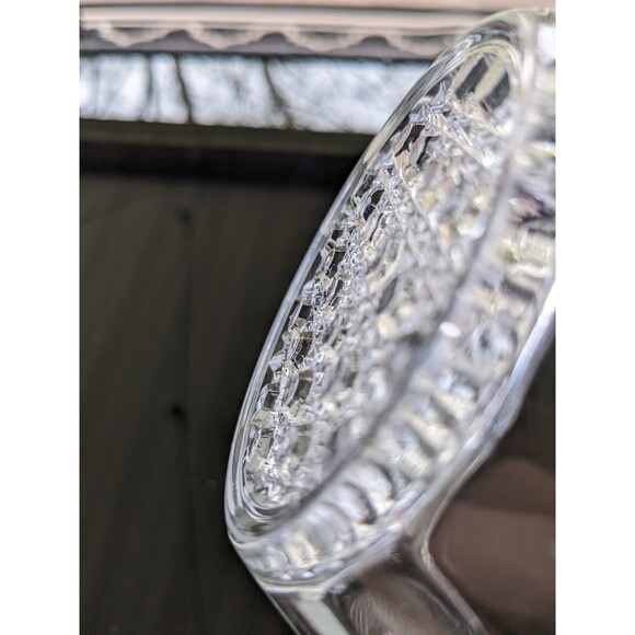 Vintage Clear Depression Glass 5" Small Etched Bowl Basket Weave MCM Handles - Picture 12 of 12